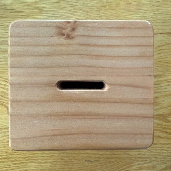 Tzedaka Charity Box Hand Crafted Unique Cross Grain Star of David Judaica - Picture 5 of 9